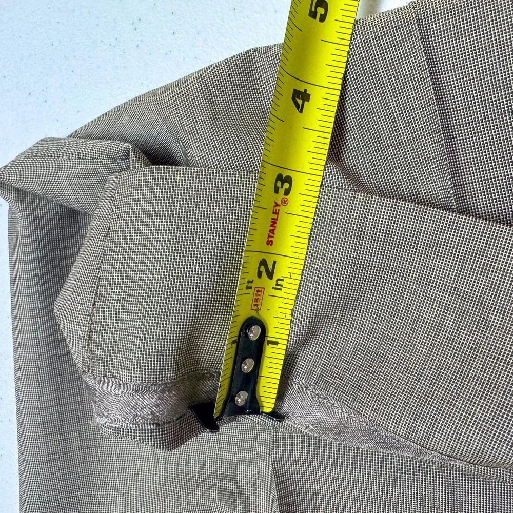 Zanella Alter Dress Pants Mens 38x28 Beige Wool Pleated Classic Fit Italy Office